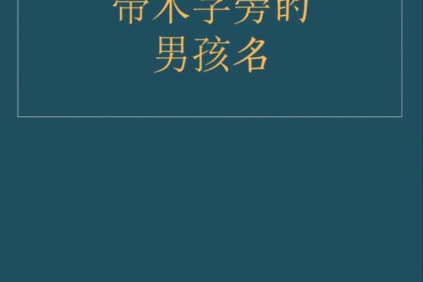 如何为孩子取一个寓意深远的木字旁名字