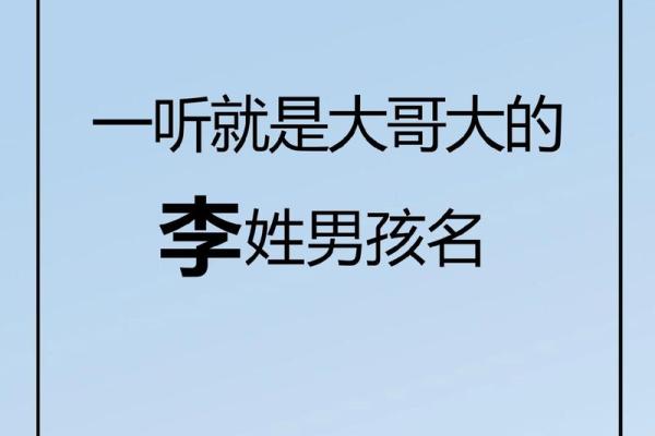 李姓男孩名字精选，让孩子从名字中感受温暖