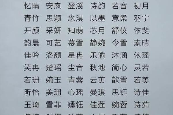精选三字女生名字，简单又富有韵味
