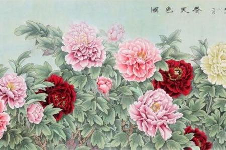 牡丹画与风水结合助力财富运势