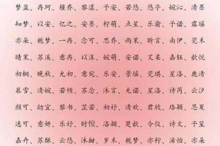 精选适合女生的独特名字推荐