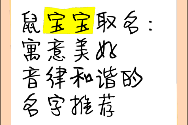为鼠宝宝取名字的五大秘诀