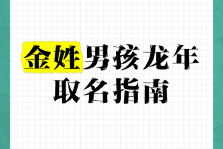 金姓男孩名字精选及文化背景解析