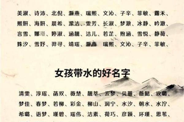 水中之韵：给男孩起个带水的名字