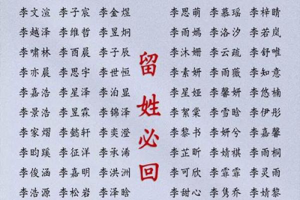 李姓取名的独特魅力与寓意解析 李姓取名的独特魅力与寓意解析