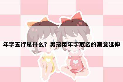 年字五行属什么？男孩用年字取名的寓意延伸